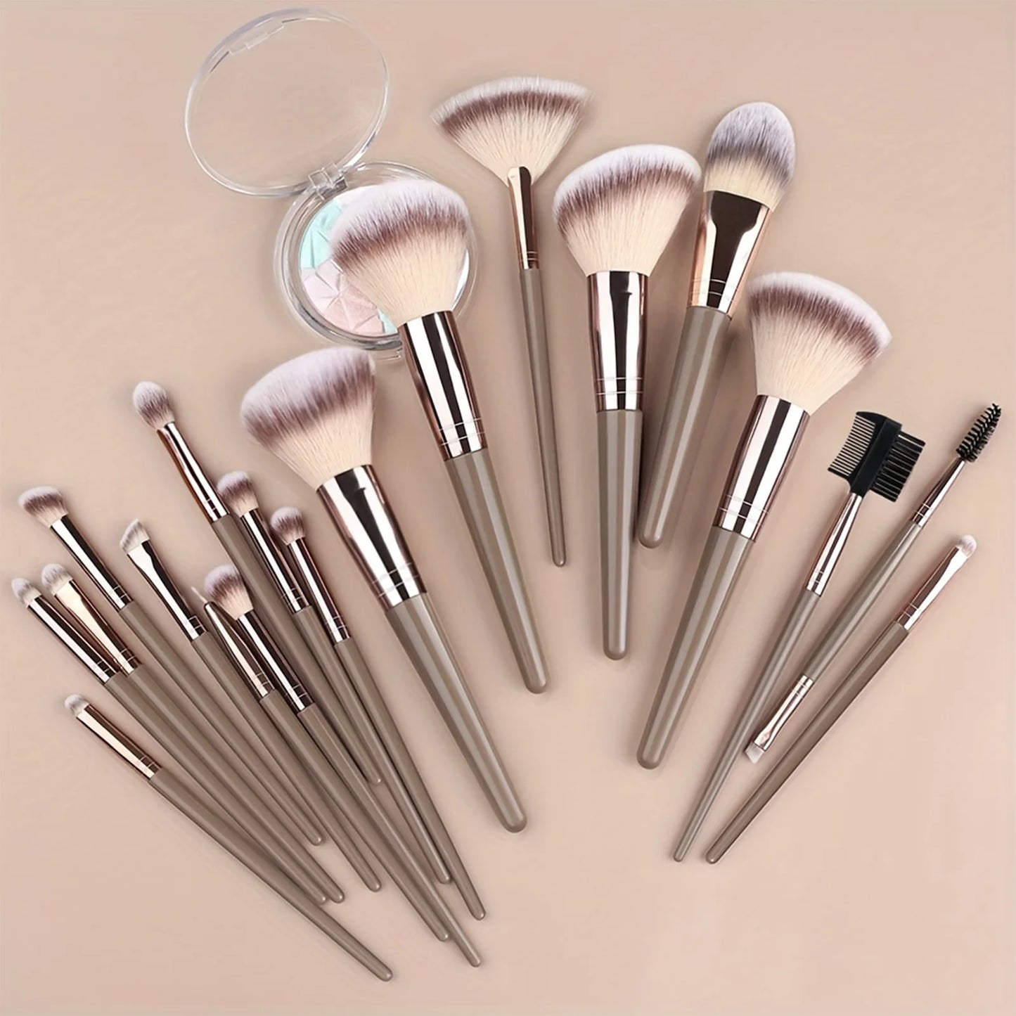 Femmique 15/20pcs Beauty Makeup Brushes Set With Durable Plastic Handle and Made of Soft Fibre