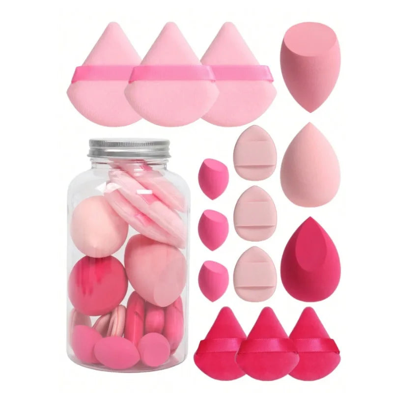Femmique 15 Different Angled Sponges Set And Storage Jar