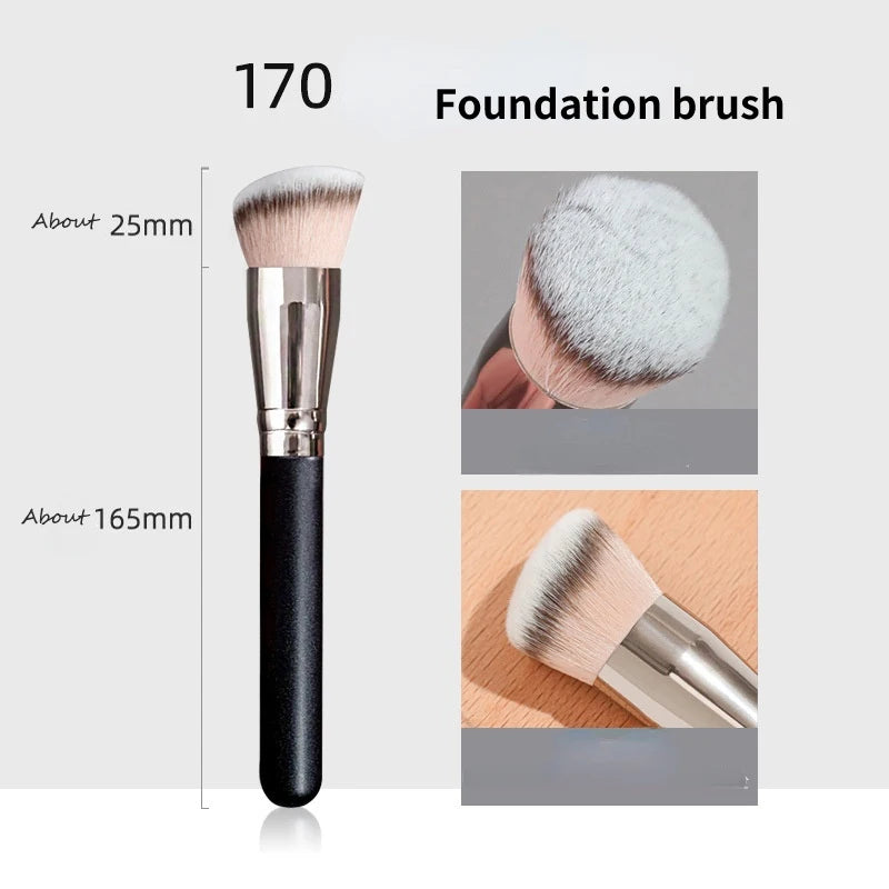 Femmique 1 Pc Professional Brushes With Frosted Wooden Handles