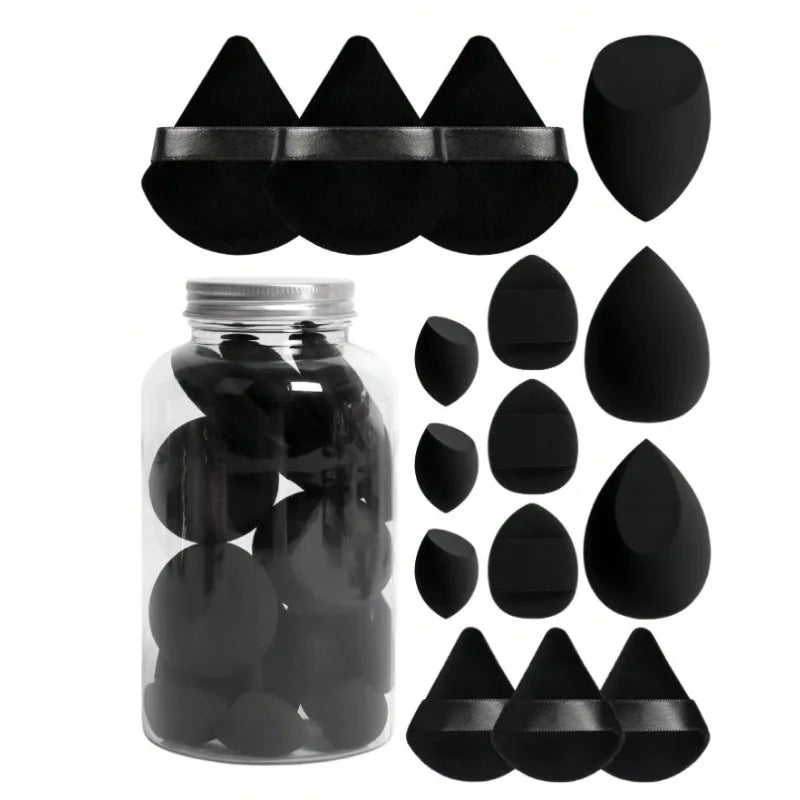 Femmique 15 Different Angled Sponges Set And Storage Jar